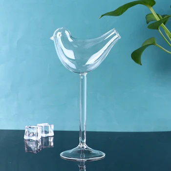 Transparentné Vták-tvarované Koktail GlassesHigh Haly, poháre na Víno, Pohár Pitnej
