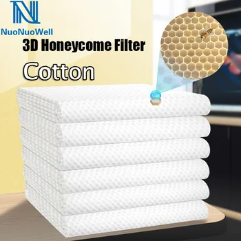 NuoNuoWell 3D Honeycomb Filter Bavlna akvárium Biochemické Účinný Filter Bavlna Hubky Akvárium Reuseable Deka