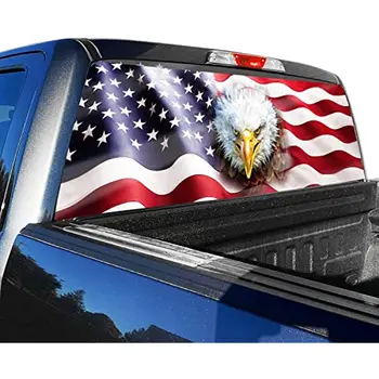 Hsdiokl Americkej Vlajky Truck Zadné Okno Obtlačky,Eagle Zadné Okno Obtlačky pre Nákladné vozidlá,66