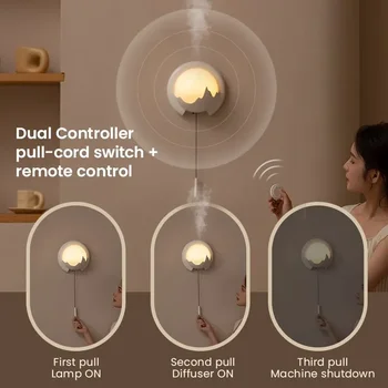 Vypnúť Inteligentné Zvlhčovač vzduchu s Diaľkovým ovládaním 150 ml na Stenu Aróma Difuzér, Nočné Svetlo Domov Difúzor