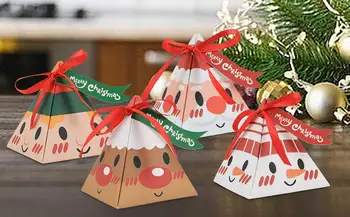 Trojuholník Vianočný Stromček, Darčekové Krabice Vianočné Sladké Kužeľ Tašky 50pcs Papier Cukrík Dobroty Darčekové Tašky Vianočný Večierok Dodávky