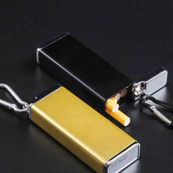 Mini Prenosné Vreckové Cigariet Prípade s Kľúčom Multifunkčné Kovové Cigariet Box Popolník pre Vonkajšie Nepremokavé