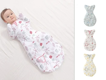 Dieťa swaddling spací vak anti-desivé skákanie zábal štyri ročné obdobia novorodenec dlhým rukávom strane-zvyšovanie zábaly ruku oblečenie