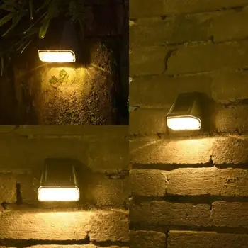 Solárne Nástenné Svetlo Vonkajšie Vodotesný LED Smart Light Control Nástenné Svietidlo Bezpečnostné Osvetlenie Na Ulici Záhradné Schodiskové Plot Dekorácie