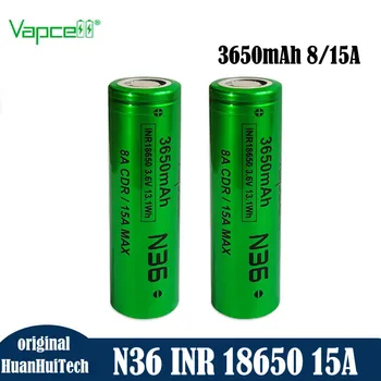 Nové Vapcell N36 INR 18650 Batéria s Vysokou Kapacitou 3650mah 8/15A 3.6 V Reachargeable 18650 Li Ion Batéria Pre Hračky Baterka