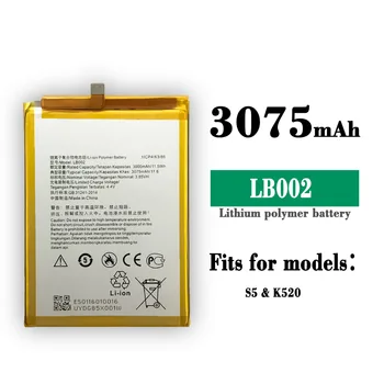 Batéria Nové LB002 3075mAh Batérie Pre Lenovo S5 K520 Mobilný Telefón Vysokej Kvality Výmena Lítiovej Batérie