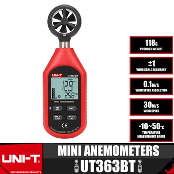 JEDNOTKA UT363BT Mini Anemometers Digitálne Bluetooth Anemometer Prenosné Digitálne Rýchlosť Vetra Tester Meter Vietor upgrade Z UT363
