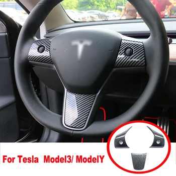3KS Volante Vozidla Panel Rám Dekorácie Kryt Výbava Samolepky Pre Tesla Model 3/ Model Y ABS Interiéru Vozidla Auto Príslušenstvo