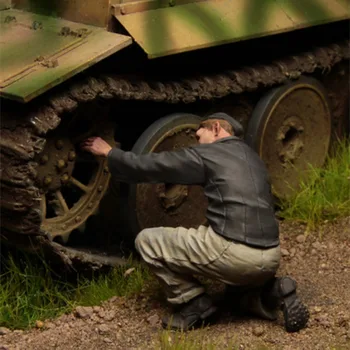 1/35 Rozsahu Živice Údaje Zostavený Model Auta Historické Hobby Miniatúrne Hračky Generálna oprava Tank Soldier Nezmontované a Nevyfarbené 166