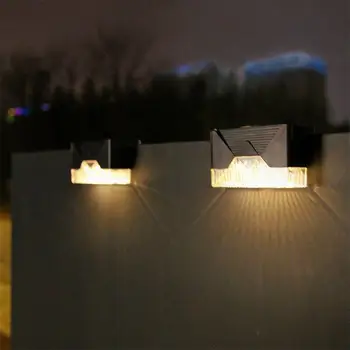 Vonkajšie Solárne Záhradné Osvetlenie, LED Solárne Plot Lampa v tvare L Nepremokavé Nádvorie Trávnik Park Schody, Dekoratívne Svetlo