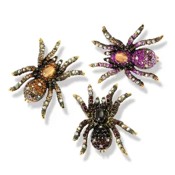 2023 Retro Mačacie Oko Kameň Spider Brošňa pre Ženy, Luxusné Dizajnér Vintage Vložka Multicolour Kolíky pre Mužov Strany Brošňa Šperky