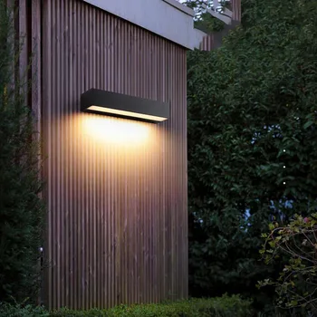 Nepremokavé vonkajšie nástenné svietidlo LED Dlho nástenné svietidlo AC110V 220V IP65 Hliníkové Svetla, Záhrade Vily verande Svetlo Wall washer svetlo
