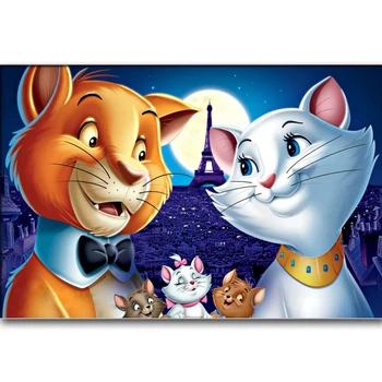 Disney Karikatúry aristocats 5D Plný diamond maľovanie diamond výšivky na foto diamond mozaiky Predaj Cross stitch Domova