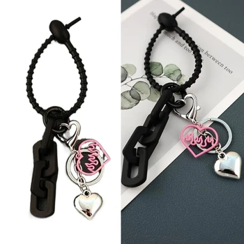 Jedinečný Srdce Kľúče Reťazca Univerzálna Taška na Príslušenstvo Srdce Keychain Candy Farby Keyrings Zliatiny Materiálu Darček pre Ženy, Dievčatá