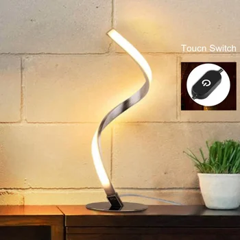 Nové Nordic Moderné Smart Home LED Špirála Oblúkové Lampy, Interiérové Dekorácie Čítanie Spálňa Štúdia Diaľkové Ovládanie stolná Lampa