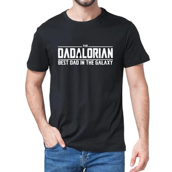 Unisex 100% Bavlna Na Dadalorian Najlepší Otec v Galaxy Legrační Nové pánske T-Shirt Ženy Soft Top Tee Darček Mikina