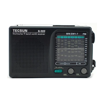 TECSUN R-909 AM/FM/SW Rádio 1-7 9 Kapiel Sveta Kapela Prijímač Prenosné Rádio FM: 87.0-108MHz/ŸMW: 525-1610 kHz Retro Vrecku Hot