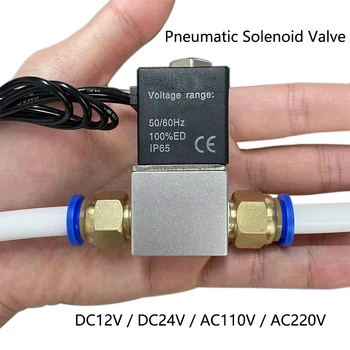 2V025 Pneumatické Elektromagnetický Ventil 2 tak Normálne Zatvorené DC12V DC24V AC110V AC220V 1/4