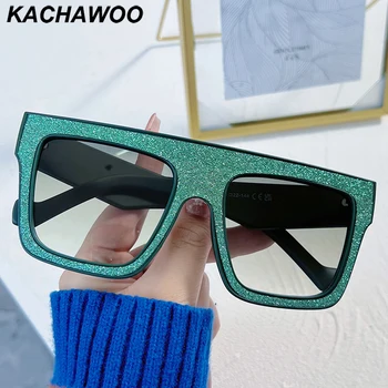 Kachawoo veľké rámom slnečné okuliare námestie žena zelená black leopard módne slnečné okuliare pre ženy dekorácie cestovné Európsky štýl