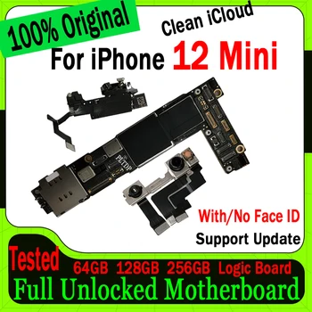 Pôvodné Uunlock Doske Pre iphone 12 MINI S/Č Tvár ID Doske 100% Teste Pre iphone 12 mini Logic Board Čisté iCloud