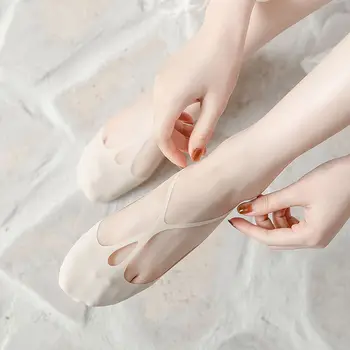 Krátke Sexy Non-slip Tenké Crystal Hodváb protišmykové Silikónové Ponožky, Papuče Ženy Neviditeľné Ponožky kórejský Loď Ponožky ani Stopy, pančuchový tovar