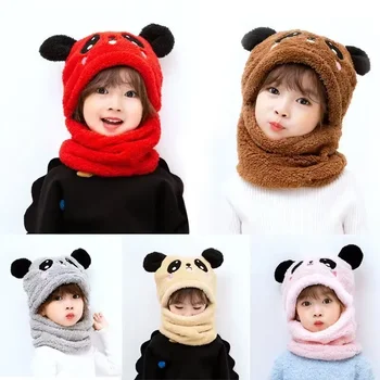 Baby, klobúk ucho spp Jesenné a zimné detské klobúk krku jeden super roztomilý roztomilý chlapec a dievča panda green klobúk