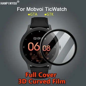 Pre TicWatch GTA GTK Smart Hodinky Ultra Jasné, Úplné Pokrytie 3D Zakrivené Pokovovanie Mäkké PMMA Film Screen Protector -Nie Tvrdené Sklo