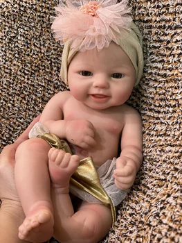 16-Palcové Plyšová Plné Telo Pevné Silikónové Bebe znovu sa narodiť Dievča a Chlapec Umelcom Olejové Farby Pleti prirodzeným zobrazením Skutočný Baby Doll