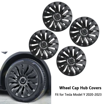 19-Palcové Kolesá Spp Hub Kryty pre Tesla Model Y 2020-2023 ABS Kolesa Hubcap Kryt s Snap-on Dizajn Kolies Hubcap Plný Rim Kryt