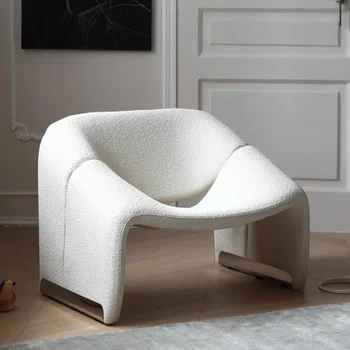 Moderné single pohovka umenia biela jednej stoličky jednoduchý ľahký luxusné úsmev kresle