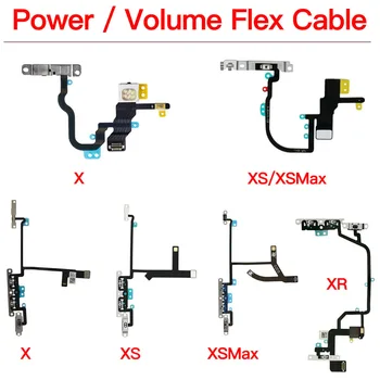 Volume Control S Mute Prepínač Flex Kábel Výmena Za iPhone X XR XS Max. Výkonu, Tlačidlo Flash, Flex Mikrofón