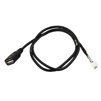 4Pin 1PCS Konektor USB Predlžovací Kábel, Adaptér, ABS Univerzálny Pre autorádia Stereo USB Kábel, Adaptér, Čierna Direct Mount