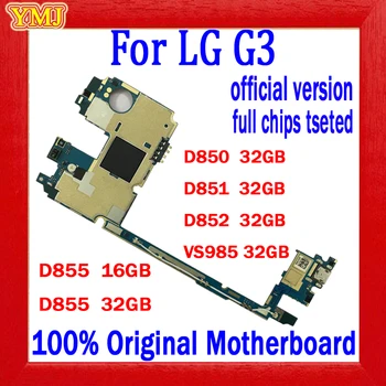 Základná doska Pre LG G3 D850 D851 D852 VS985 Doske 100% Originálne Systém Android Logic Board Dobré Testované Plné Pracovné Dosky 32g