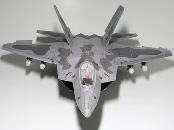 F22 Raptor Stealth Fighter 3D Papier Model Nadrozmerné Nádherné Verzia Puzzle Ručné Papercraft