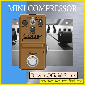 Rowin LN-333 Analógový Mini Opto Kompresora Box Gitara Kompresie Pedál pre Elektrické Gitary, BASY Full Metal Prípade, True Bypass