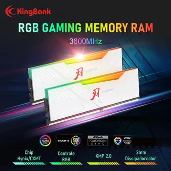 Kingbank RGB Pamäťový Modul DDR4 3600mhz 8GBx2 16GBx2 Ploche Intel Pamäti Počítača Memoria RGB Svetelný Pás Granule Hynix