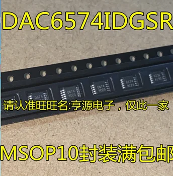 5 ks originál nových DAC6574 DAC6574IDGSR obrazovke vytlačené D674 digitálneho na analógový prevodník čip MSOP10