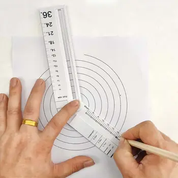 Plastové Študent 30 cm Papiernictvo Dodávky Kompas paralelné Pravítko Obdĺžnik Pravítko Nástroj na Kreslenie Uhlomeru