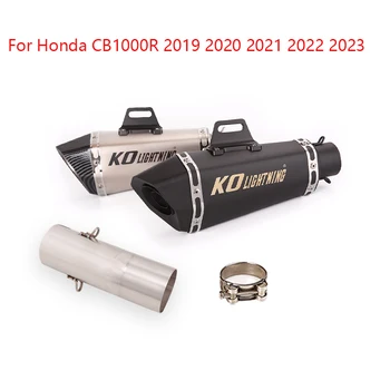 Motocykel Výfukový Systém Pre Honda CB1000R 2019 2020 2021 2022 2023 Pošmyknúť Na Strednom Pripojiť Odkaz Rúry Šál Uniknúť