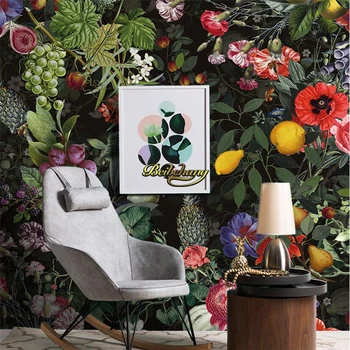 beibehang Prispôsobený 3d tapeta nástenná maľba American ručne maľované kvet bush kvet nástenná maľba obývacia izba gauč TV pozadí na stenu