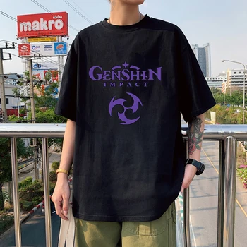 Hra Genshin Vplyv Žien T Shirt Harajuku 2023 Letné Krátke Sleeve T-shirts Žena Kawaii Unisex y2k Šaty, Topy Streetwear