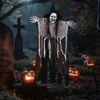 Terasa Halloween Reaper Prop Halloween smrtka Strašidelné Dekorácie Visí smrtka Dekorácie na Halloween pre Trávnik