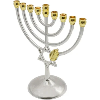 Pentagon Večeru Zúžený Sviečky Židovskej Vianočné Držiak Kovový Kontajner Tealight