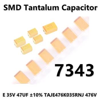 (2 ks) Pôvodná 7343 (Typ E) 35V 47UF ±10% TAJE476K035RNJ 476V 2917 SMD tantal kondenzátor