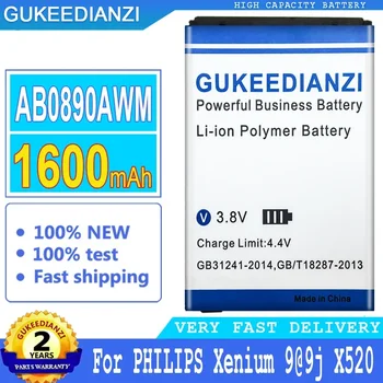 GUKEEDIANZI Batérie Philips Xenium 9 @ 9J X520 AB0890EWM DWM AWM AWM Náhradné Batérie, 1600mAh, Veľké Batérie