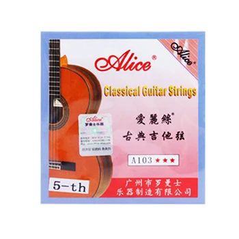Alice A103 Klasická Gitara, Struny Jasné, Nylon Silver Plated Jednom Reťazci 1-6 E B G D A E Akustické Ľudovej Gitarové Príslušenstvo