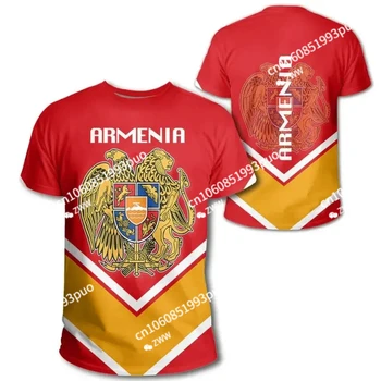 ARMÉNSKO Muži T-shirt Ulici Estetické arménskeho Národa Vlajka Som Hip Hop Oblečenie Tričko Harajuku Gotický T Tričko