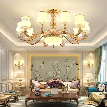 Nordic Luster Stropné Svietidlo Luxusné Moderné Led Crystal Home Decor Osvetľovacie Zariadenie, Dekorácie, Lampy, Obývacia Izba, Spálňa
