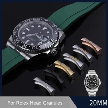 Zakrivené Konci Odkaz Endlink Pre Rolex Watchband Pre Submariner Daytona Sledovať Kapela Gumy Kožený Remienok Bezproblémové Pripojenie 20mm