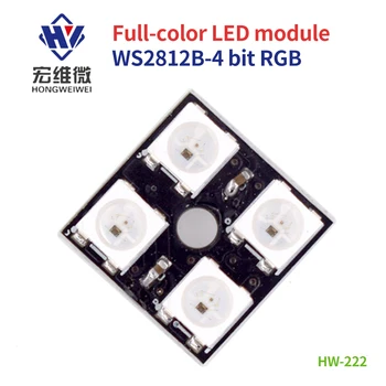 2X2 Bit Full Farebné LED Modul WS2812B 4-bit RGB Full-farebné Ovládač 4 Bitov Farebná Žiarovka Modulu Vývoj Doska Inteligentná Elektronika